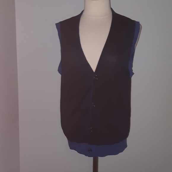 AX Armani Exchange mens sleeveless cardigan Vest/jacket Size M - Picture 2 of 16